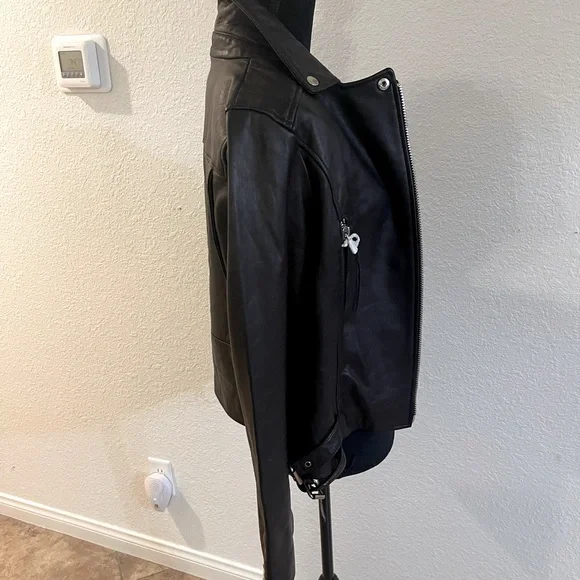 Heartloom Women’s Black 100% Lambskin Leather Jacket Size M - Picture 6 of 12